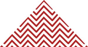 赤いピラミッド型の幾何学模様