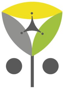 黄色・黄緑・グレーの花びらの１株の花