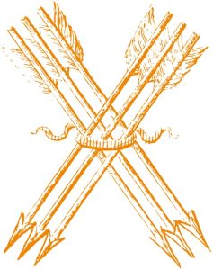 矢（銅版画調・カラー）